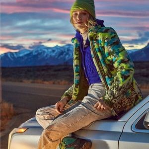 Pilcro Camo Sherpa Jacket Small New no tags